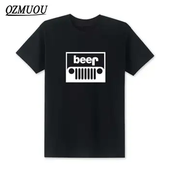 

2019 New Fashion Jeep Beer Spoof Funny Creative Men T Shirt O Neck Cotton Casual Short Slee T-shirt Camisetas Masculina XS-XXL