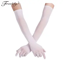 Пикантные Для женщин гладкие колготки чулки Sheer Seamles длинные перчатки варежки для защиты от солнца перчатки невесты бесшовные для вождения