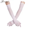 Sexy Women Smooth pantyhose tights stockings Sheer Seamles  Long Gloves Mittens for Sun Protection Bride Glove Seamless Driving ► Photo 1/6