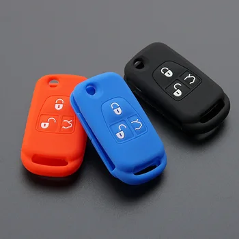 

Silicone car key fob case cover Shell 3 Button For Mercedes Benz ML C CL S SL SEL Flip Folding 3 buttons Remote protected skin