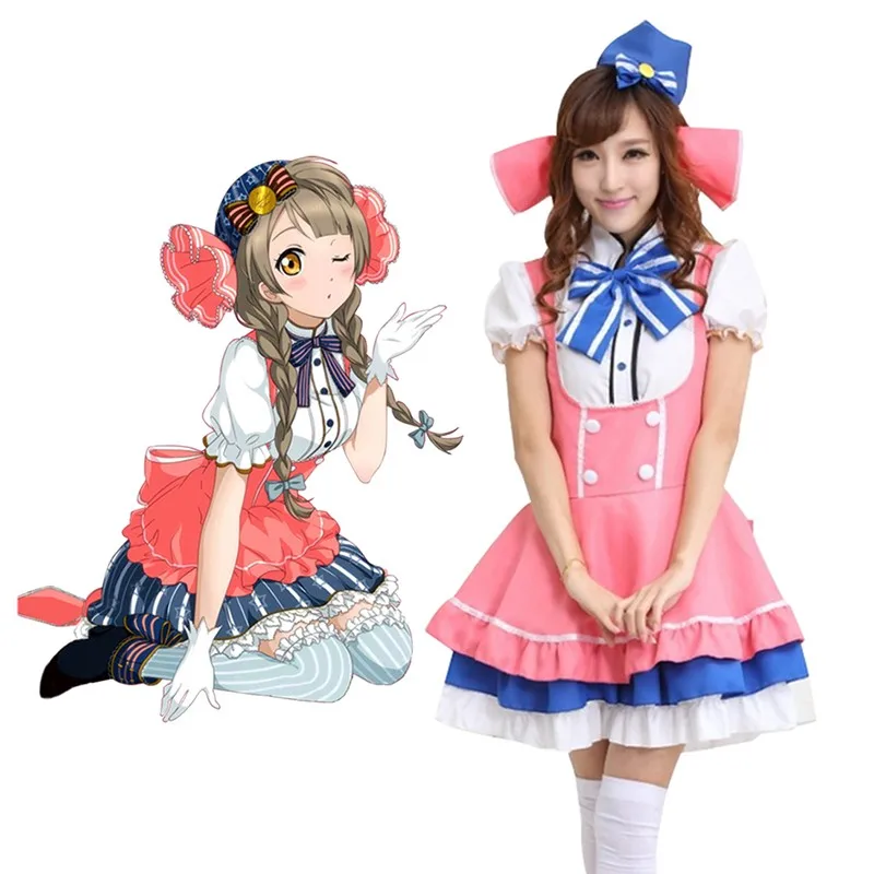 Love Live Minami Kotori Cosplay Costume Candy Lolita Princess Maid Dress Outfit
