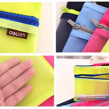 Балык A4 одноцветное Цвет файла мешок на молнии двойной холст ткани Zip Бумага папка книги Сумки Пенал файл мешок балык