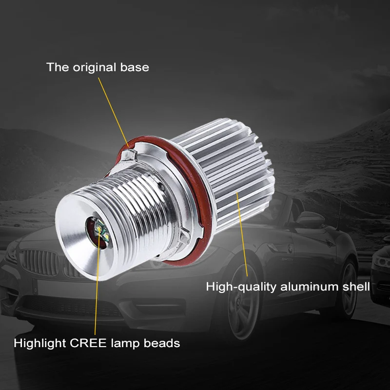 2x ошибок 40 Вт Ангельские глазки для BMW E65 E87 E39 E60 E61 Светодиодный Маркер для отличного светодиодный Чипсы Белый