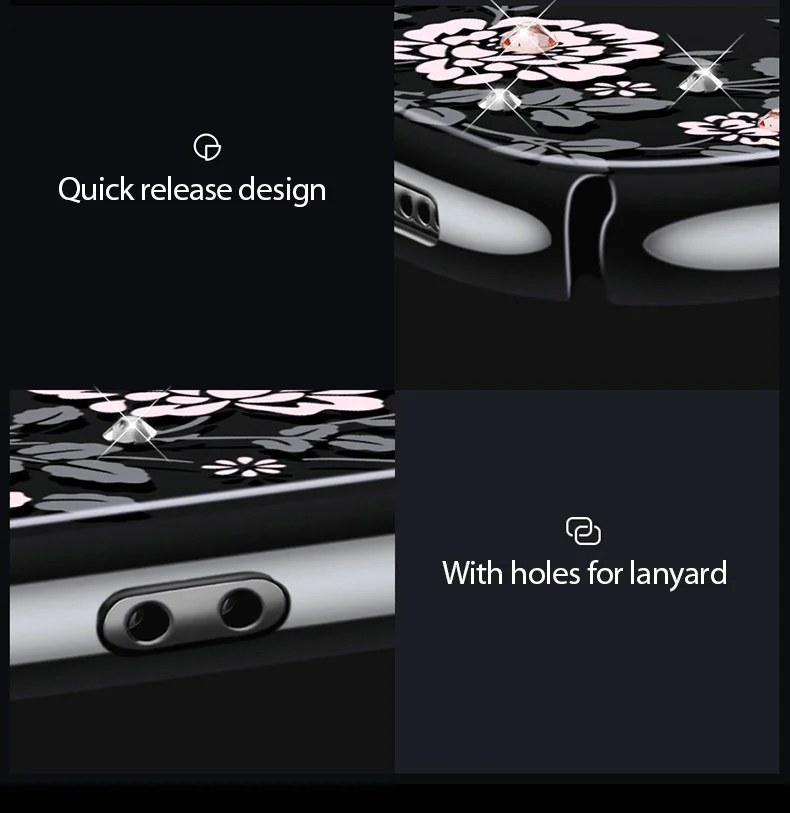 KINGXBAR Cover for iPhone Xs Flower Luxury Case for iPhone Xs Max Case Transparent for iPhone Xs Cover Fashionable for iPhoneXS  (13)