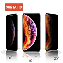 Suntaiho 3D Anti-Peeping Full Cover Tempered Glass for iPhone XS Max for iPhone XR 7plus 8plus 6s Anti Privacy Screen Protective