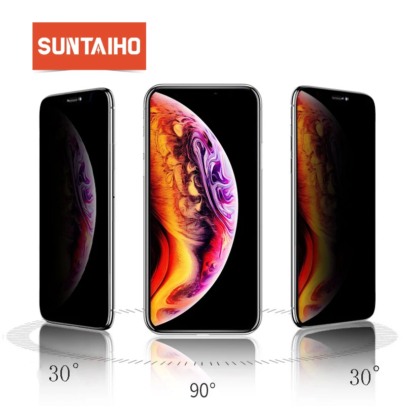 Suntaiho 3D Anti-Peeping Volle Abdeckung Gehärtetem Glas für iPhone XS Max für iPhone XR 7 plus 8 p