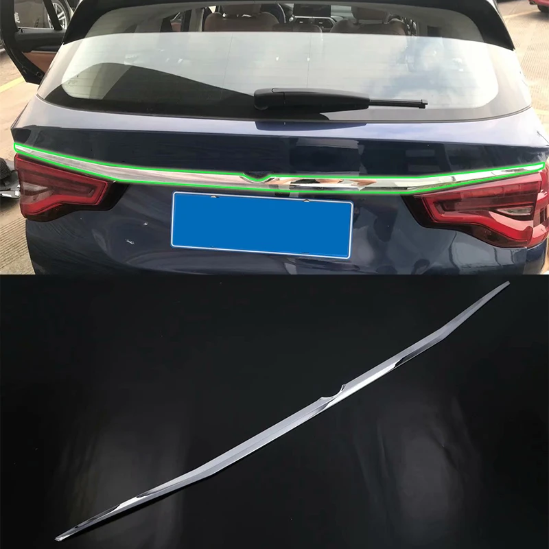 

Car Accessories Exterior Decoration Stainless Steel Chrome Rear Tail Trunk Streamer Lid Molding Cover Trim For BMW X3 2018