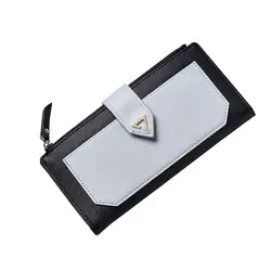 Для женщин Двойные бумажник долго кусочков PU искусственной кожи телефон карман кошелек Hasp Дизайн дамы держатель для карт женские кошельки