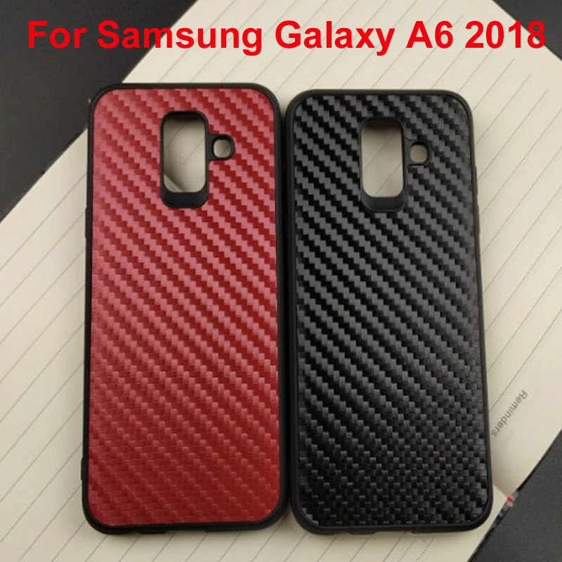 5 6 &quotдля Samsung Galaxy A6 2018 A600F чехол из углеродного волокна силиконовый тонкий для A600 A