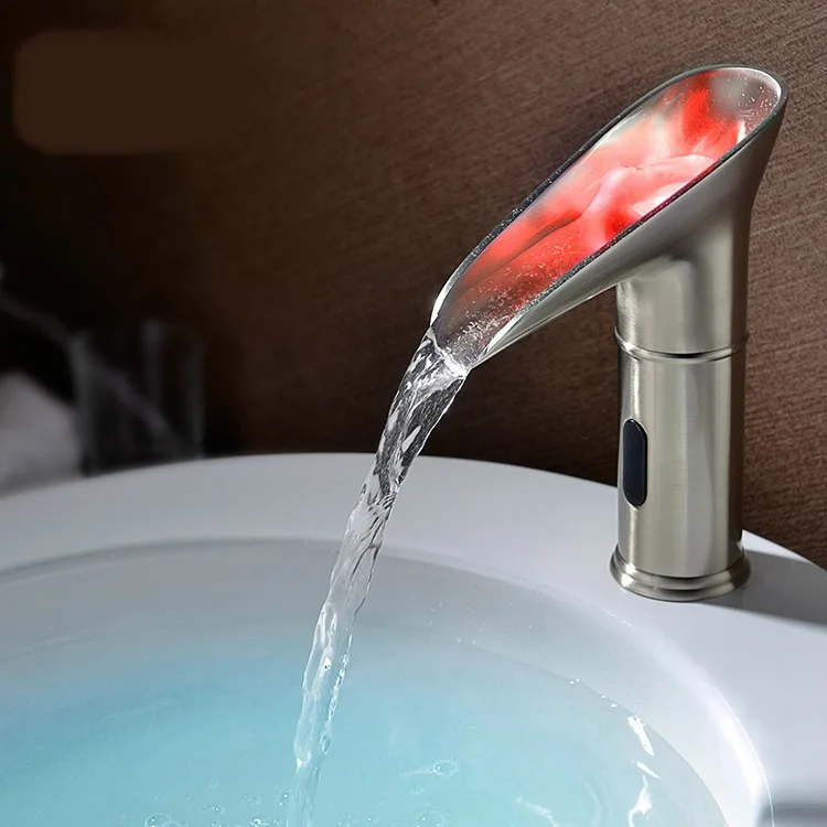 

All-copper basin sensor faucet intelligent automatic LED sensor