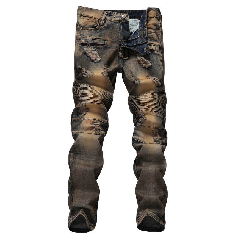 rust colored jeans mens