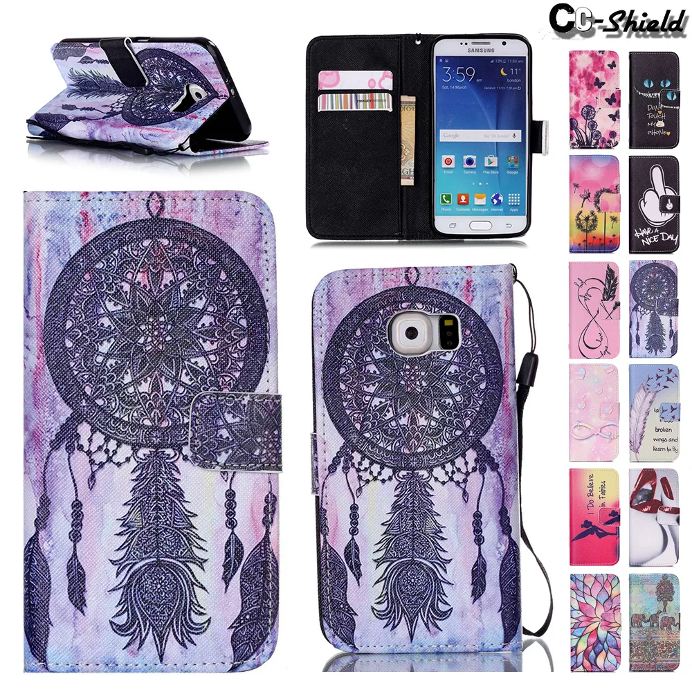 Flip case for Samsung Galaxy S6 S 6 Duos G920 G920F G920FD G920W8 SM-G920F SM-G920FD SM-G920W8 SM-G920i Phone Cover Leather Case | Мобильные