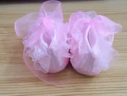 2017 Todder предварительно ходок Обувь розовыми цветами ленты лук принцесса новорожденных Обувь для младенцев мягкой подошвой