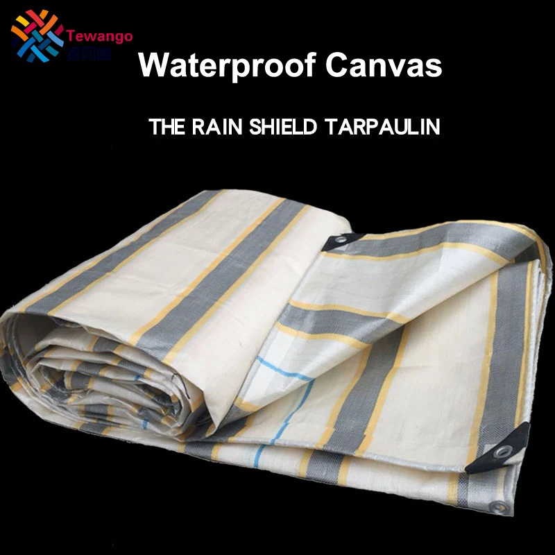

Tewango Heavy Duty 220gsm Rainproof Cloth Waterproof Cover Sunshade Awning Wear-resisting Truck Car Canvas Balcony Tarp