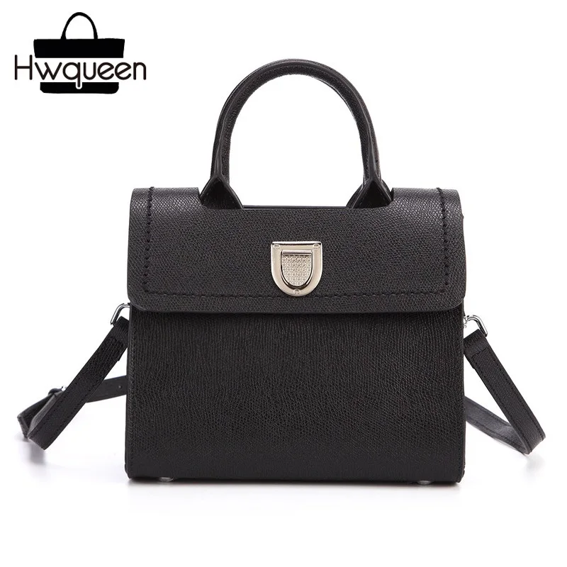 

Luxury Solid Black Designer Genuine Leather OL Lady Small Satchels Bag Female Mini Purse Handbag Woman Crossbody Shoulder Bag