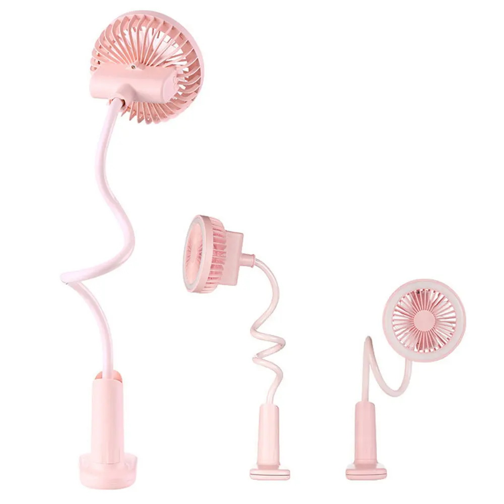 Mini Fan Reading Light Night Lamp Torch Study Baby Stroller LED Clip Booklight Rechargeable Multicolour Flexible COB
