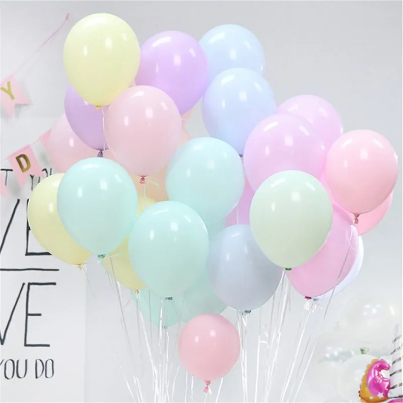 

5pcs 12inch 2.2g Macaron Birthday Decorations Silver Grey Latex Balloons Rose Gold Decorations Party Globos Birthday Boy Ballons