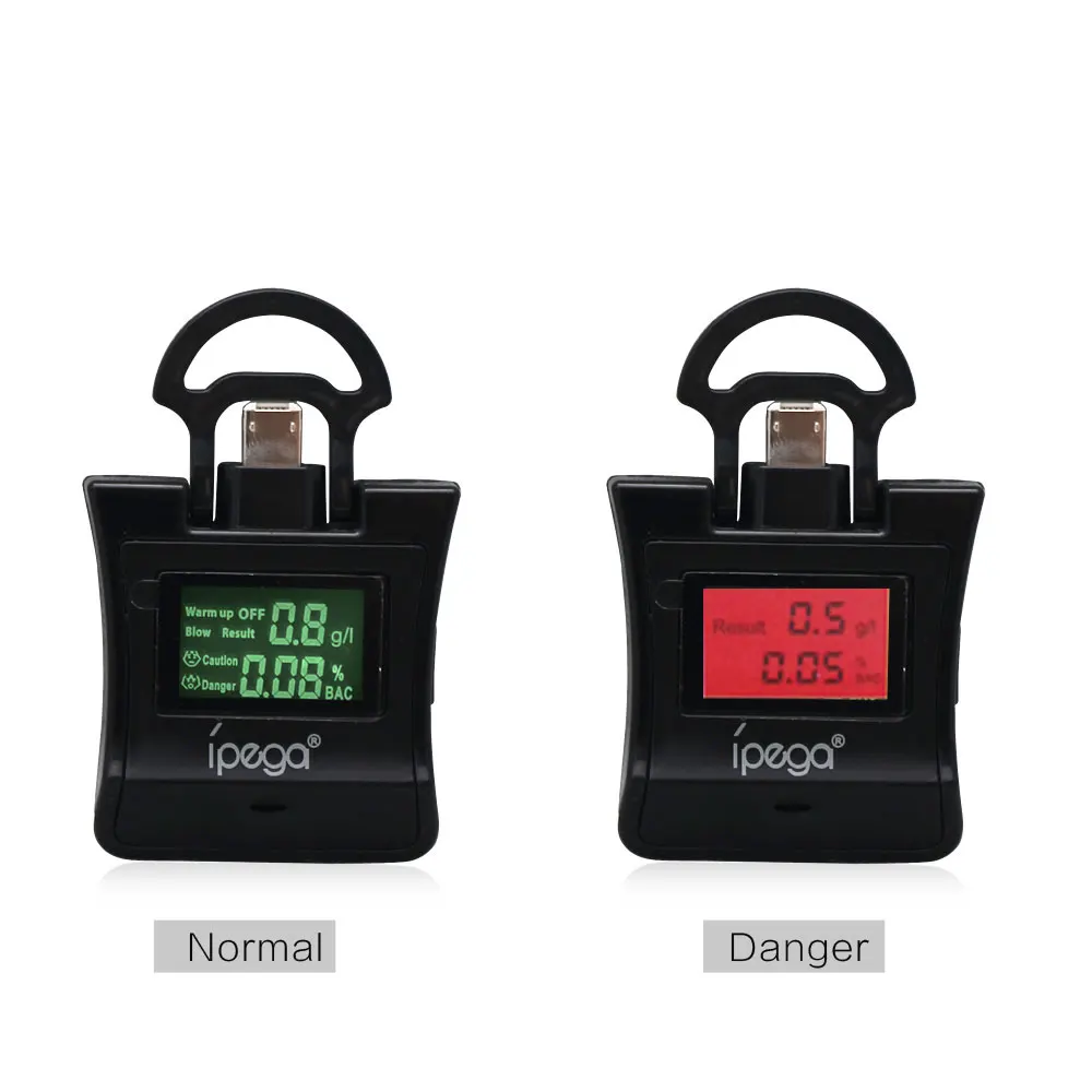 

Good Quality Breath Alcohol Tester for iPhone Sumsang HTC Sony Phone Breathalyzer LCD alcotester backlight display
