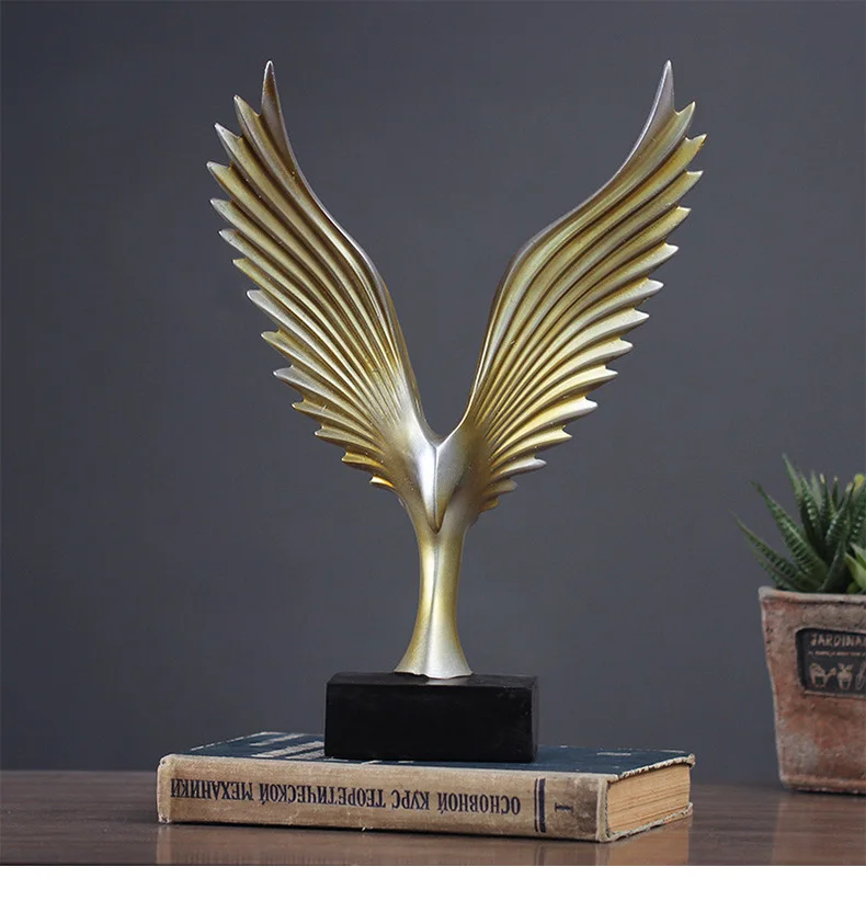 Goede Creatieve hars eagle beeldjes vintage eagle standbeeld home decor ambachten kamer decoratie objecten resin beeldjes ornament