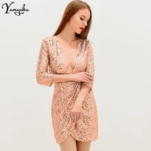 sexy deep v neck Sequins Summer dress women casual midi Elegant dresses Evening party female Club bodycon dress vestidos clothes women sexy bodycon party club dress ladies deep v neck ruffles knitted elastic package hip pencil dresses elegant midi dress
