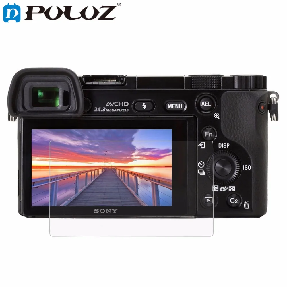 Защитное стекло PULUZ для Sony A6000 / A6300/A6500 2.5D 0 3 мм изогнутая кромка 9H закаленное