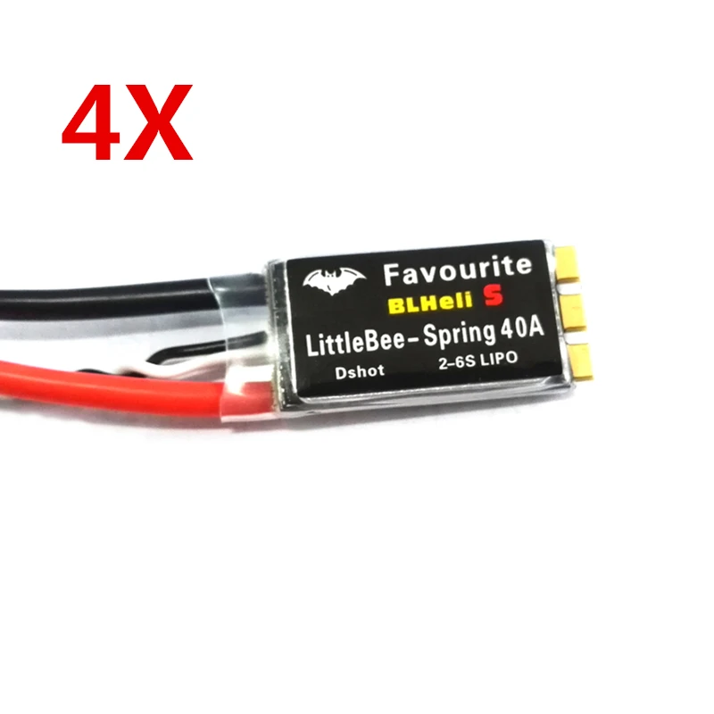 1/4 шт любимый FVT LittleBee Весна 20A/30A/35A/40A/50A ESC для радиоуправляемого дрона Blheli_S Dshot 2 6S
