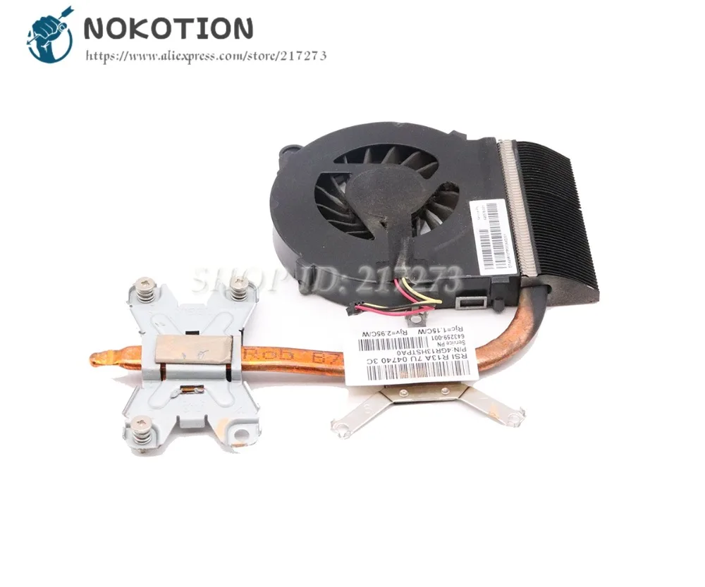 

NOKOTION 643259-001 Radiator For HP Pavilion G4 G6 G7 G4-1000 G6-1000 Laptop Cooling Heatsink with Fan