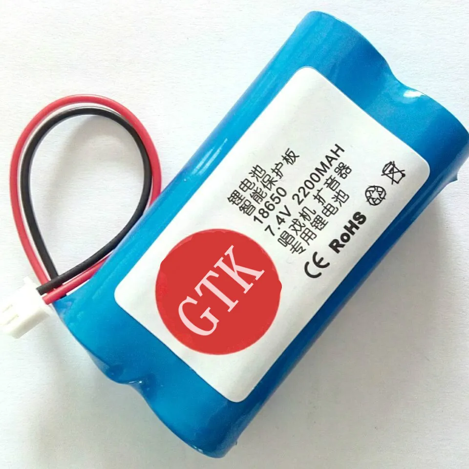 10pcs 18650 7.4v battery rechargeable 2200mAh li ion 7.4v battery packs