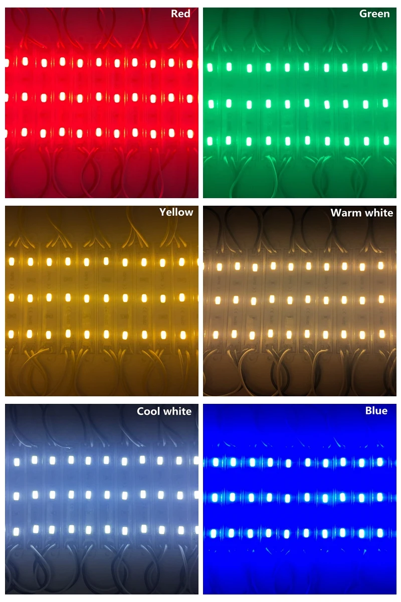20 шт. 5730 3 светодиодный модуль освещения для знака DC12V водонепроницаемый сверхяркий smd светодиодный модуль холодный белый/теплый белый/синий/красный цвет