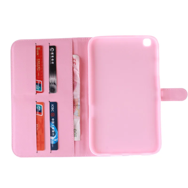 Colorful Wallet Case for Samsung Galaxy Tab 3 8.0 Case T310 T311 PU Leather Stand Case With Card Slot For Galaxy Tab 3 8.0 inch (76)