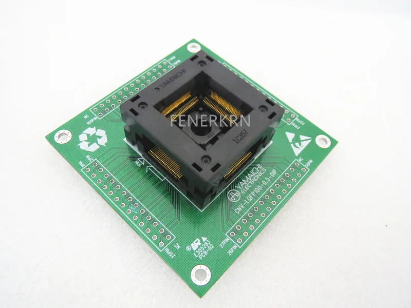 Opentop QFP100 LQFP100 IC357 YAMAICHI шаг: 0,5 мм IC адаптер для сжигания сиденья тест-гнездо для сиденья тестовый стенд