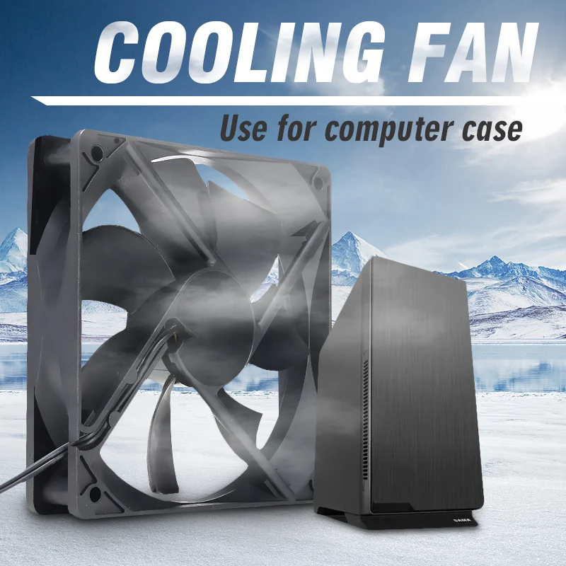 

Silent Computer Desktop Case PC CPU DC 5V 120 x120 x25mm Brushless Black USB Cooling Fan Computer Cooler Cooling Fan