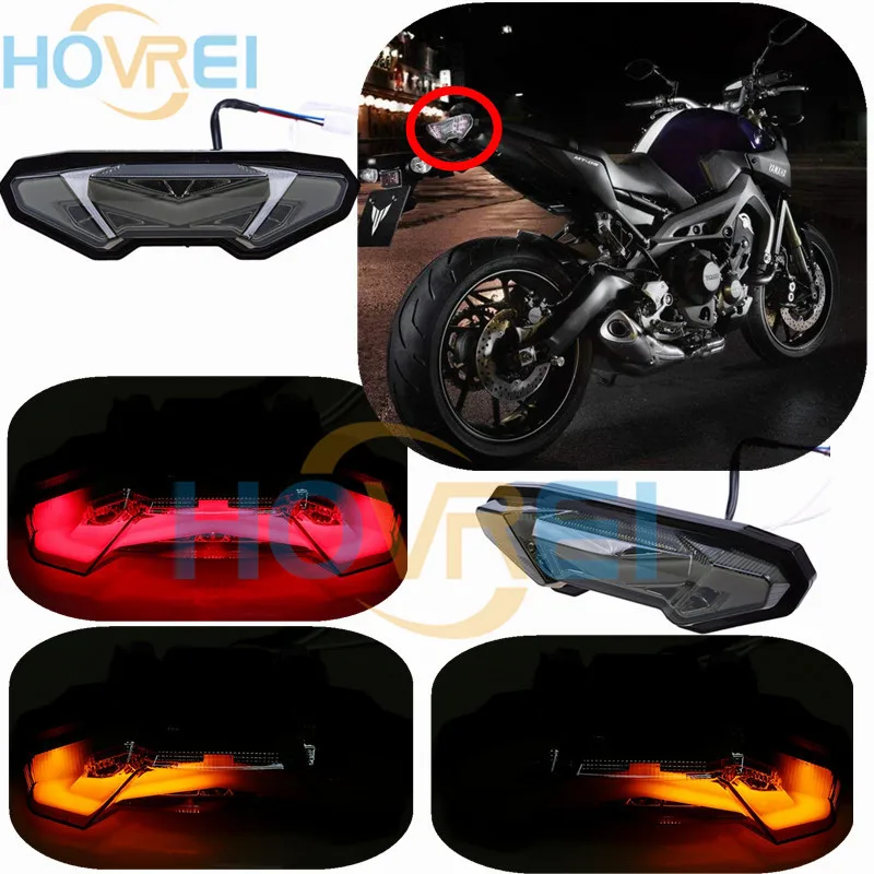 

Motorcycle Rear LED BrakeTail light Integrated Turn Signal Blinker tailLights For Yamaha MT-09 MT 09 FZ09 2013-2017 14 2015 2016