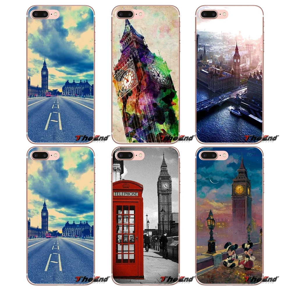 For Sony Xperia Z Z1 Z2 Z3 Z5 compact M2 M4 M5 E3 T3 XA Aqua LG G4 G5 G3 G2 Mini UK British London Big Ben Clear TPU Case | Мобильные