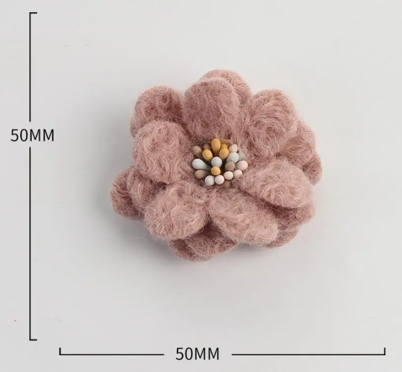 Kids wool felt flower (9)