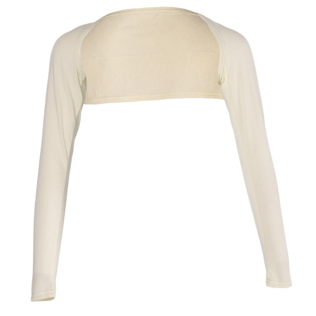 Beige Модные женские мягкие цельные с длинными рукавами эластичные Модальные руки теплый чехол Болеро хиджаб Топы мусульманская одежда - Цвет: Beige