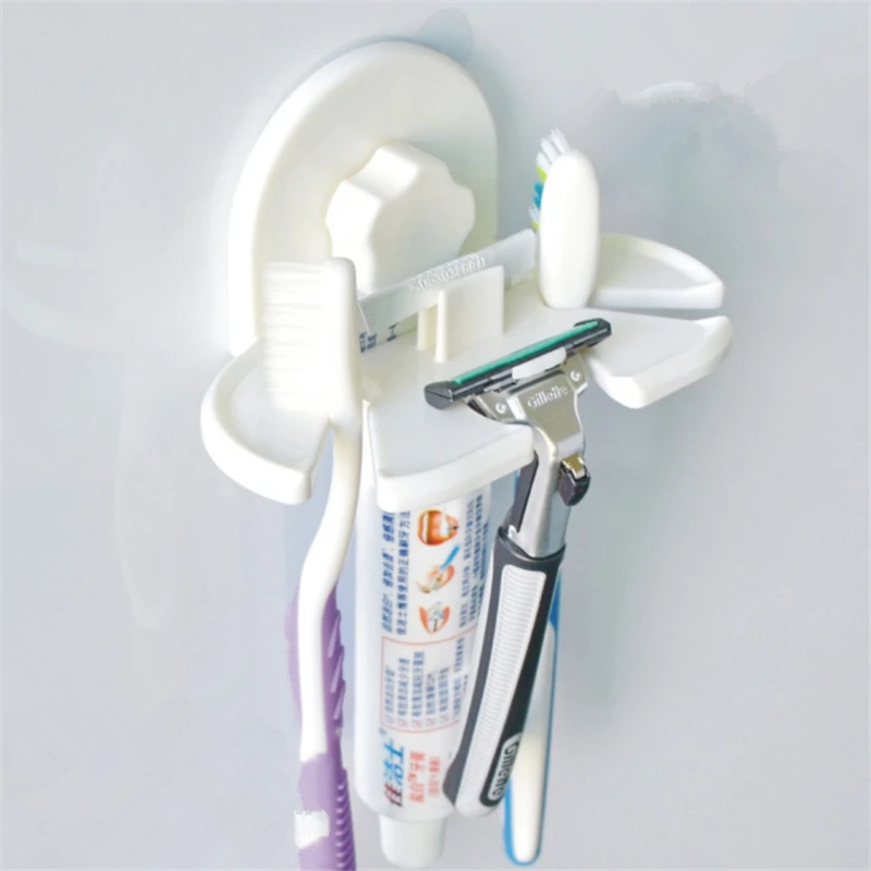 

Free Punching Seamless Paste Toothbrush Holder Razor Holder Wall Hanging Toothbrush Holder Bathroom Storage Organization