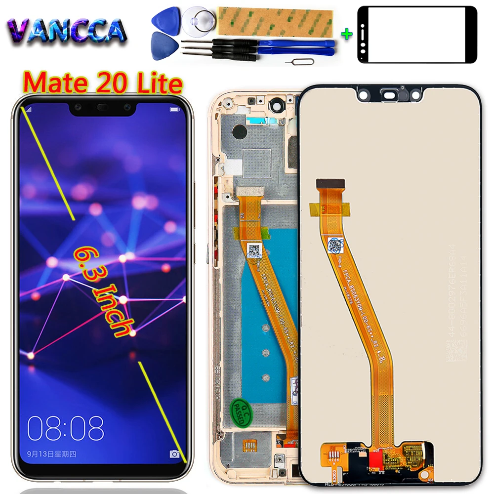 

Huawei Mate 20 lite LCD Display Touch Screen Digitizer Assembly 6.3 inch 1080*2340 Frame with Free Tempered Glass and Tools