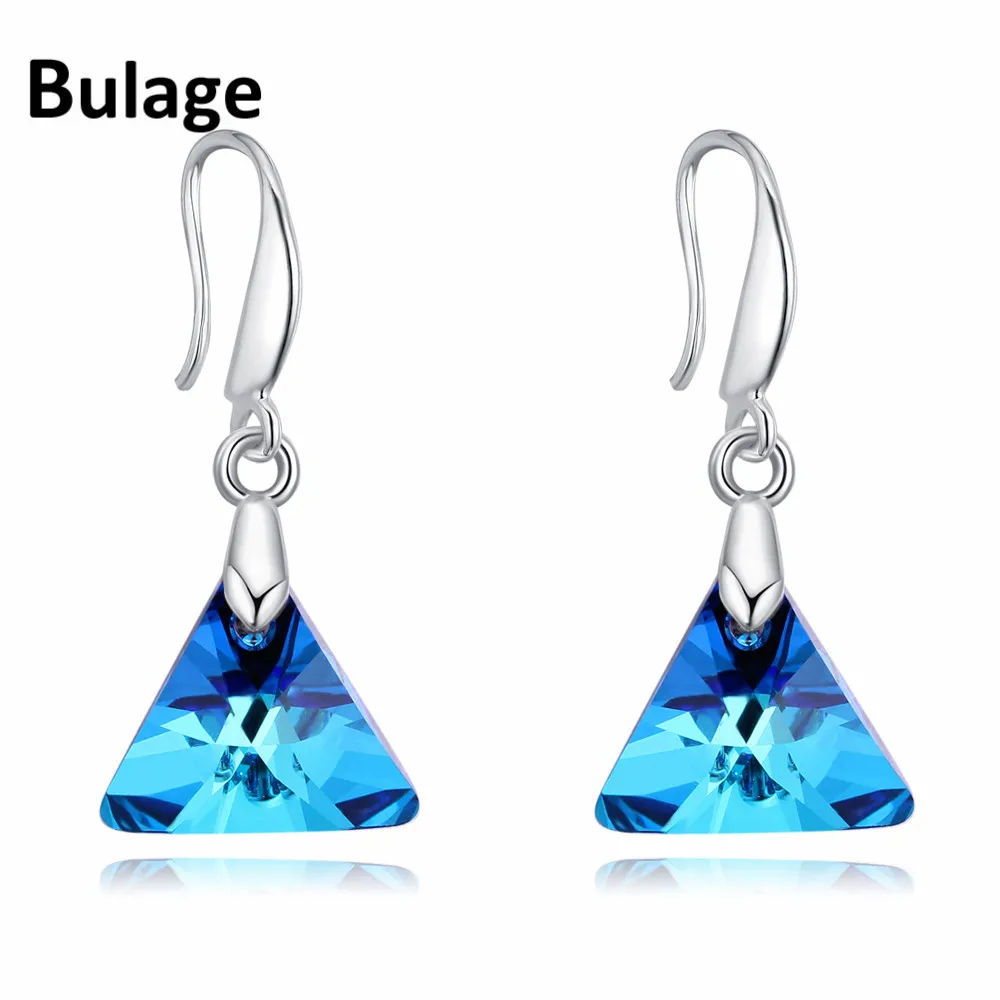 

Bulage Simple Triangl Crystal Drop Earrings Made with SWAROVSKI ELEMENTS For Women Silver Color Jewelry Valentine's Day Gift