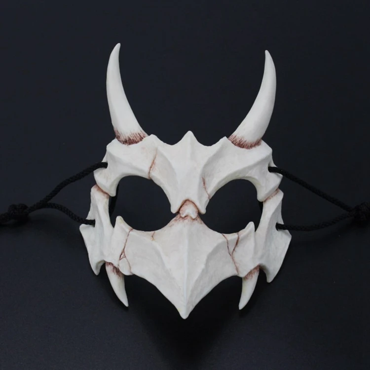 Япония Kurato Mito маска ужаса Хэллоуин Дракон Бог Тигр Яша тенгу моль Косплей смолы Череп маски страшные маскарадные реквизиты для вечеринки