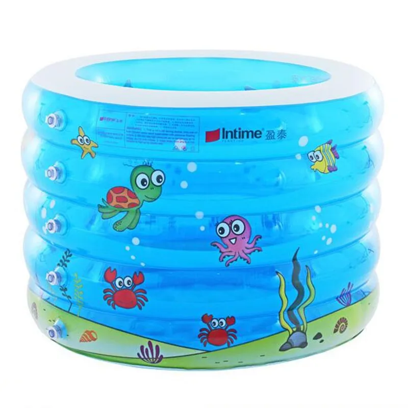 

Inflatable Five Rings Round Swimming Pool Creative Cartoon The Underwater World Family Thicken Heightening Baby Bath Bucket G955