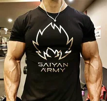 Anime dragon ball super saiyan son goku vegeta t shirts for men fitness bodybuilding t-shirt crossfit workout tshirt clothes