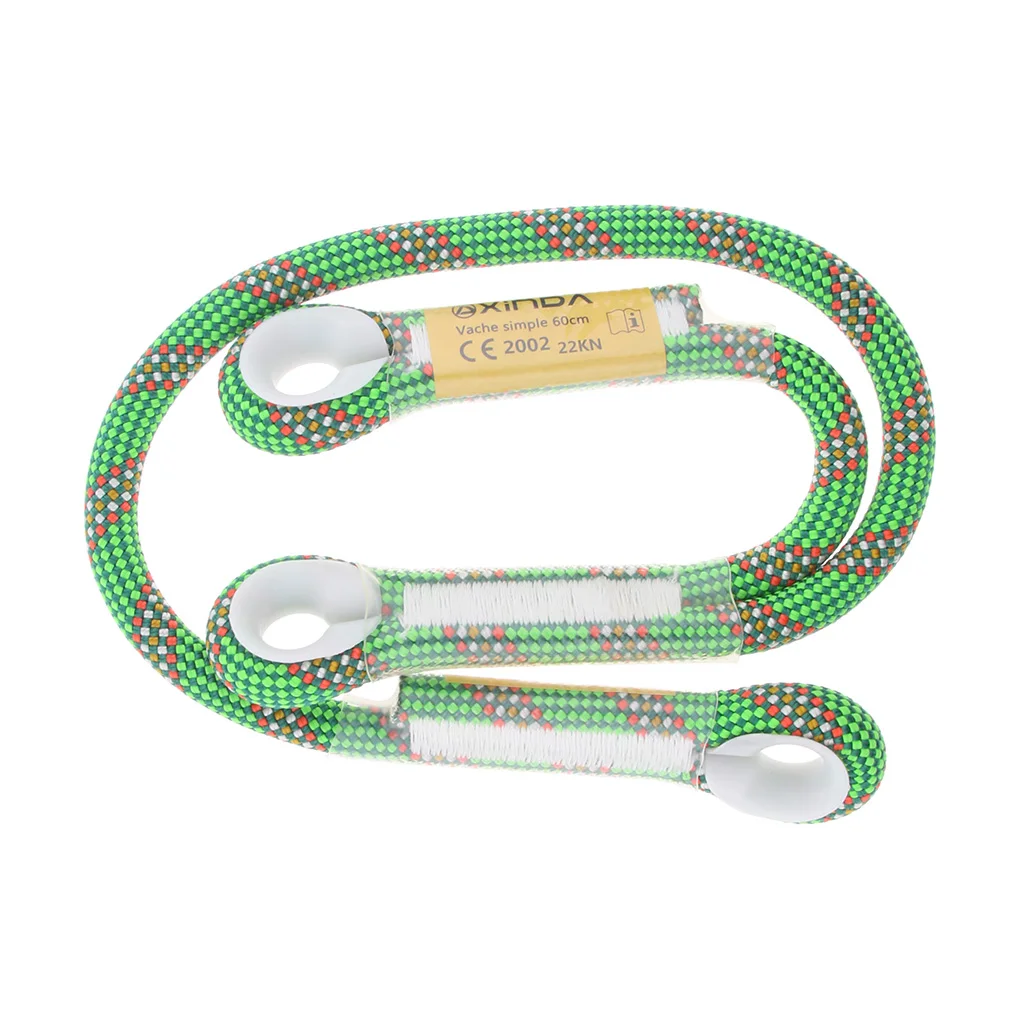 Braided Prusik Cord Loop Sewn Eye to Eye 10.5mm Nylon Lanyard for Outdoor Tree Climbing Rescue Caving