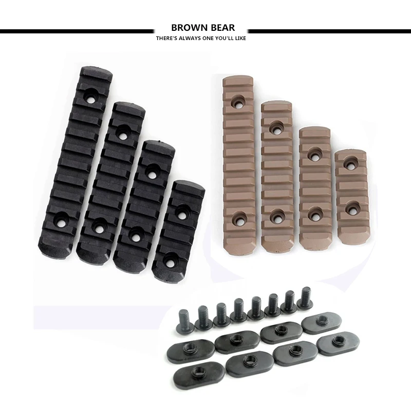 

4Pcs/lot Tactical Rifle Polymer 20mm Picatinny Weaver Rail Section Set For MOE Hand Guard Gun acessories L5 L4 L3 L2 Sizes