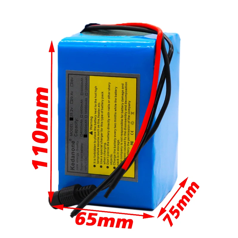 100% 6S4P 24 v 8Ah литиевая батарея esooter 25 V литий ионный аккумулятор для коляски DC 250 w