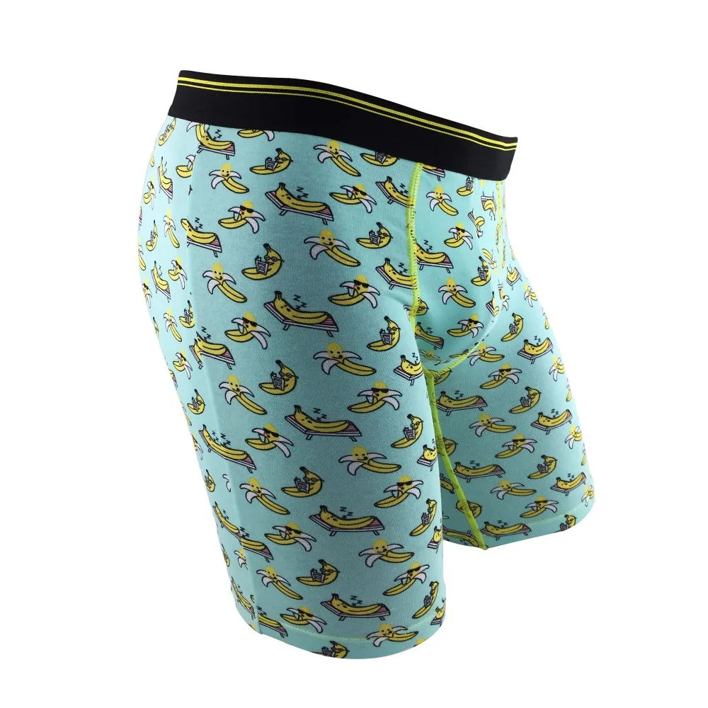 

Funny Cartoon Banana Sexy Men's Cotton Boxer Underwear Breathable Long Leg Underpants Plus Size Boxer Shorts Calzoncillo Hombre