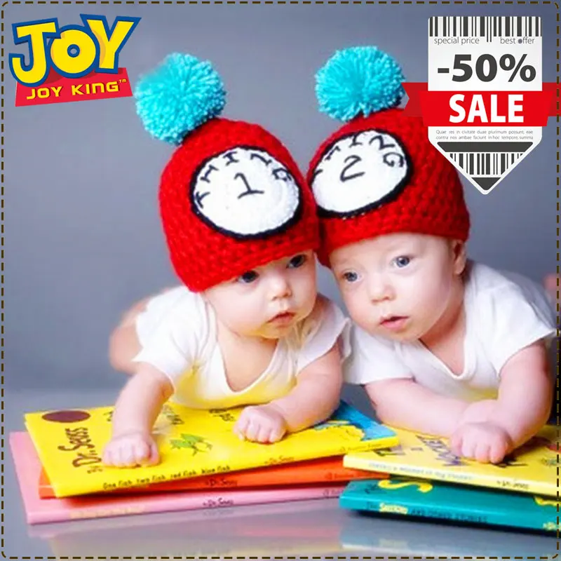 Bayi Topi Anak Kembar Newborn Crochet Bayi Baru Lahir