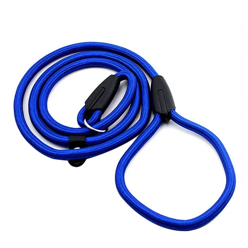 Pet Slip Lead Nylon Dog Rope Training Leash Collar Dog Whisperer Cesar Blue Red Black 0.8120cm 1.0120cm4