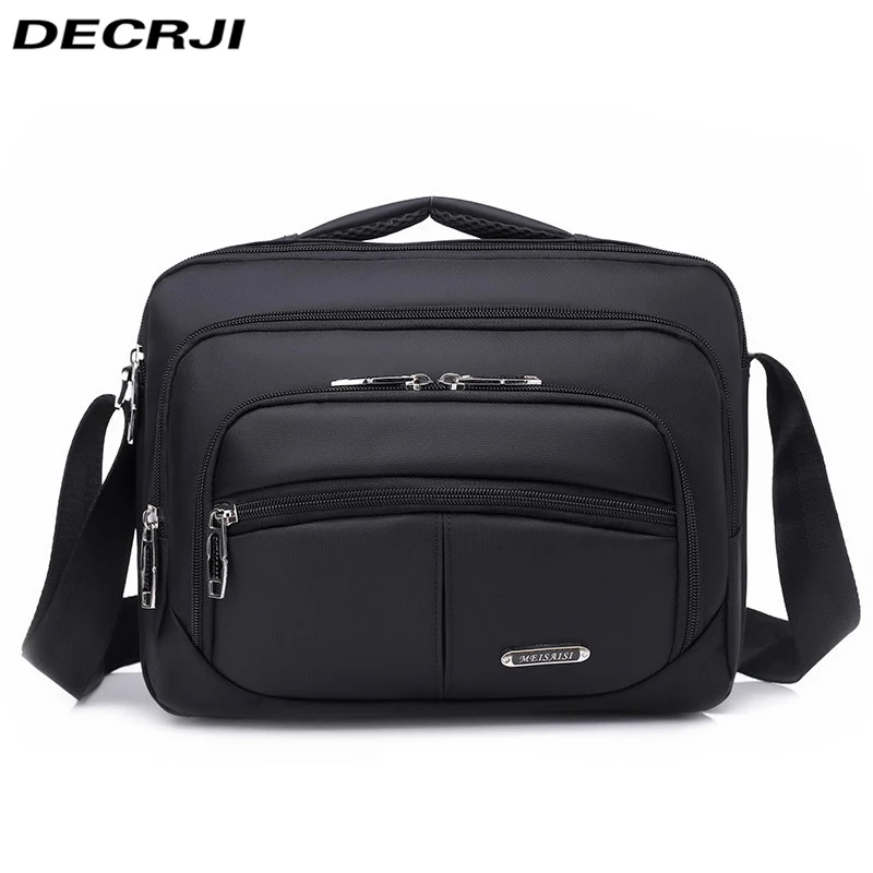 DECRJI الرجال الأزياء أكسفورد Crossbody حقيبة متعددة الوظائف الذكور حقائب كتف متنقلة كبيرة قدرة الأعمال بولسا الغمد