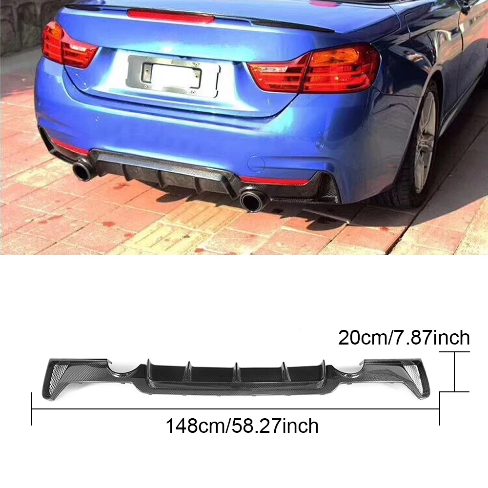 Диффузор губа на задний бампер для BMW F32 F33 M Sport нестандартный 2014 2017 435i 2 стороны 1
